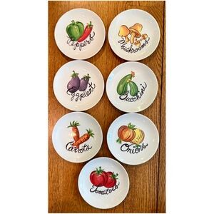 Lenox Vegetable Themed Canape, appetizer, bread&butter, Plates 6 1/4"  7 pieces